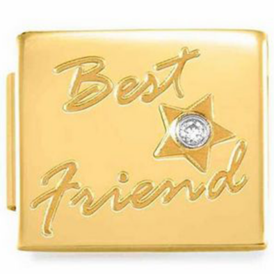 Nomination arany "BEST FRIENDS" charm - 230308/06