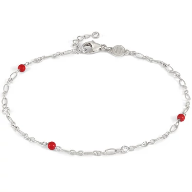 Nomination ezüst bokalánc korall gyöngyökkel - 241000/005