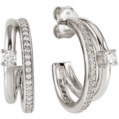 Nomination cirkónia köves ezüst karika fülbevaló - 241712/001