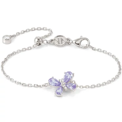 Nomination Shine Me Up lila pillangó ezüst karkötő - 241901/006