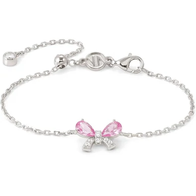 Nomination Shine Me Up rózsaszín masni ezüst karkötő - 241901/009