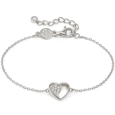 Nomination cirkónia szív ezüst női karkötő - 242300/004