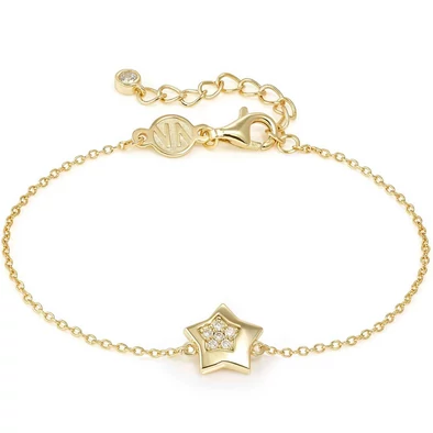 Nomination Petite Sparkle cirkónia csillag aranyozott ezüst karkötő - 242300/009