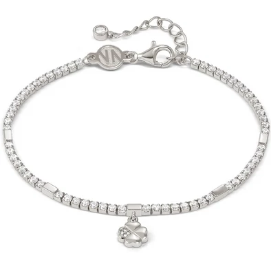 Nomination cirkónia köves ezüst női karkötő négylevelű lóhere függővel - 242302/001