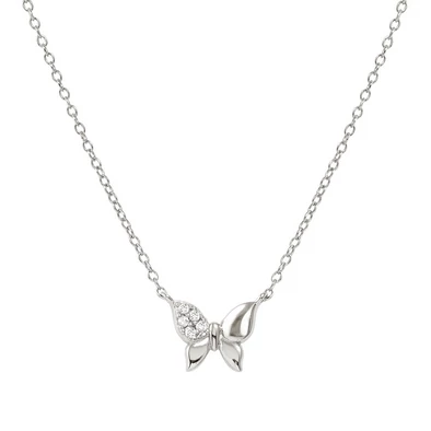 Nomination cirkónia köves pillangó ezüst nyaklánc - 242303/040