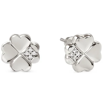 Nomination négylevelű lóhere cirkónia kövekkel ezüst fülbevaló - 242304/001