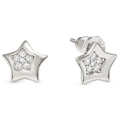 Nomination ezüst csillag cirkónia köves fülbevaló - 242304/007