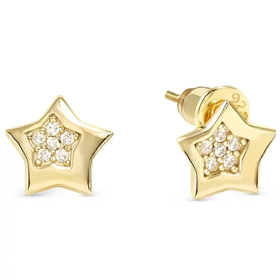 Nomination aranyozott csillag cirkónia köves fülbevaló - 242304/009