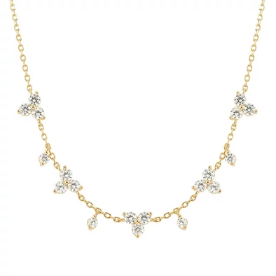 Nomination cirkónia köves aranyozott ezüst nyaklánc - 242507/012