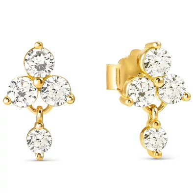 Nomination cirkónia köves aranyozott fülbevaló - 242510/012