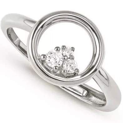 Nomination tripla cirkónia köves kör állítható ezüst gyűrű - 242600/043
