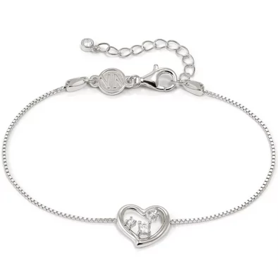 Nomination tripla cirkónia köves szív ezüst karkötő - 242601/004