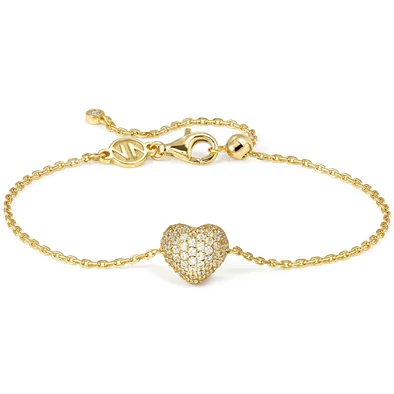 Nomination aranyozott domború szíves karkötő - 242701/006