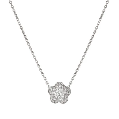 Nomination domború virág ezüst nyaklánc - 242704/010