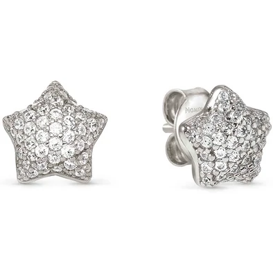 Nomination cirkónia köves domború ezüst csillag fülbevaló - 242707/007