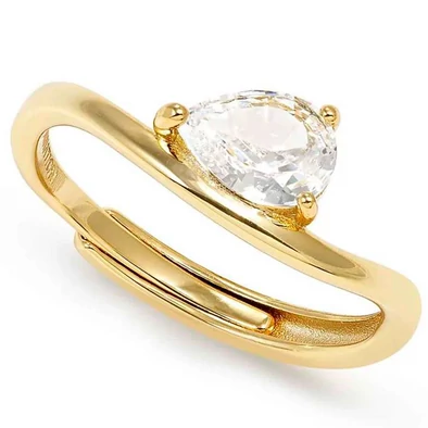 Nomination cirkónia köves aranyozott állítható gyűrű - 242800/012