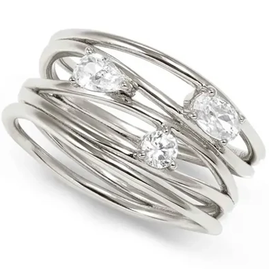 Nomination tripla cirkónia köves ezüst gyűrű - 242802/010/005