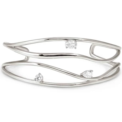 Nomination cirkónia köves nyitott ezüst karperec - 242805/010