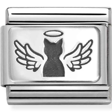 Nomination angyal macska ezüst charm - 330111/45