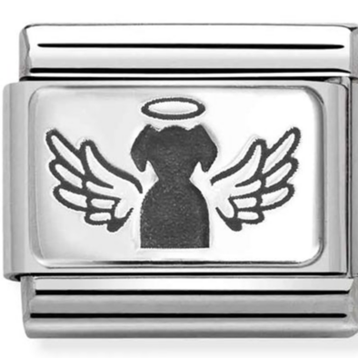 Nomination angyal kutya ezüst charm - 330111/46