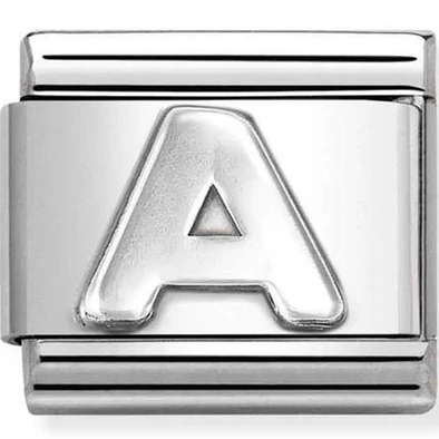 Nomination ezüst "A" charm - 330113/01
