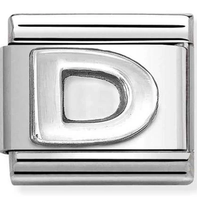 Nomination ezüst "D" charm - 330113/04