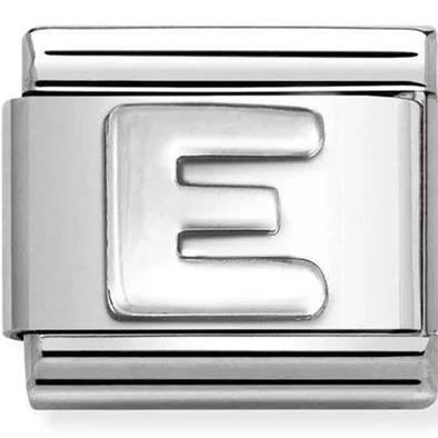 Nomination ezüst "E" charm - 330113/05