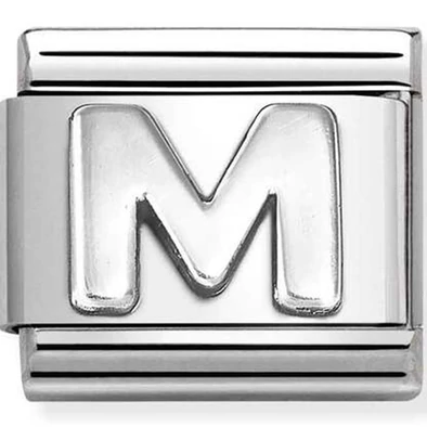 Nomination ezüst "M" charm - 330113/13