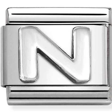 Nomination ezüst "N" charm - 330113/14
