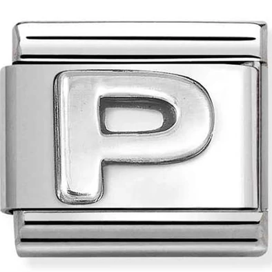 Nomination ezüst "P" charm - 330113/16