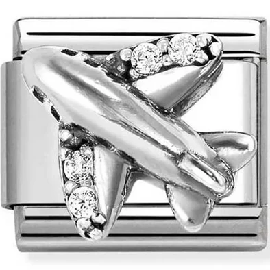 Nomination cirkónia köves repülő charm - 330327/19