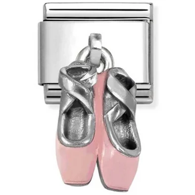 Nomination rózsaszín balerina cipő függő charm - 331805/21