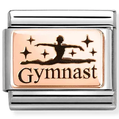 Nomination rozé "GYMNAST" tornász ezüst charm - 430111/30