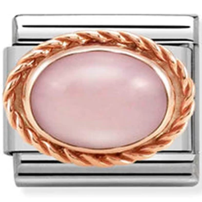 Nomination rózsaszín opál charm - 430507/22