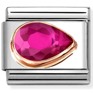 Nomination pink jobb csepp ezüst charm - 430606/005