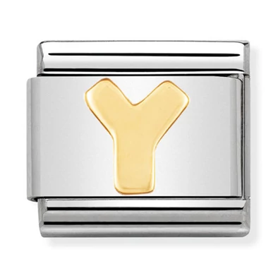 Nomination arany "Y" betű charm - 030101/25