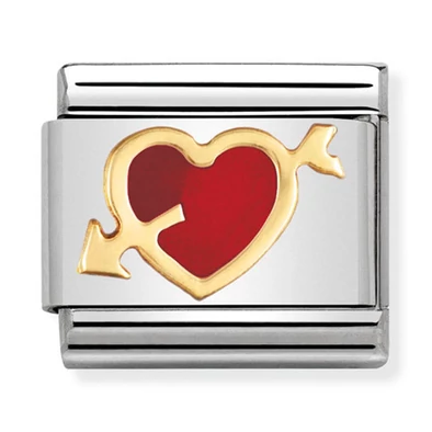 Nomination szív charm - 030207/12