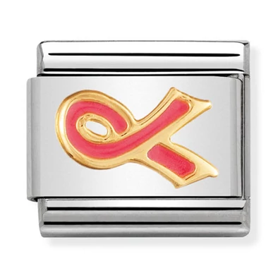 Nomination rózsaszín szalag charm - 030208/29