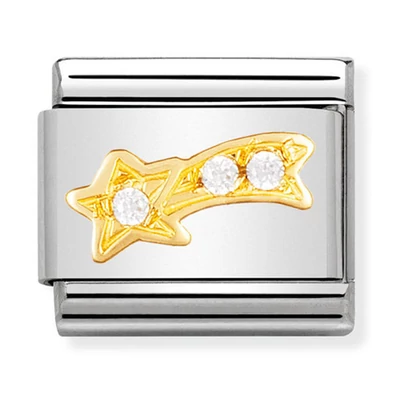 Nomination arany hullócsillag charm - 030308/25