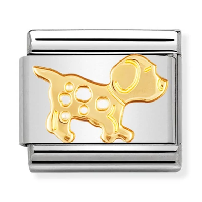 Nomination arany kutya charm - 030112/23