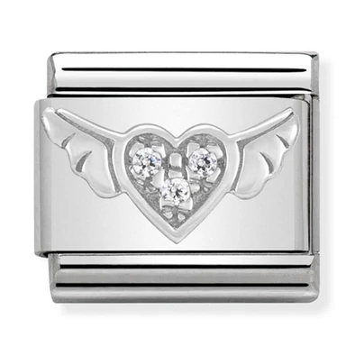 Nomination ezüst szív charm - 330304/12