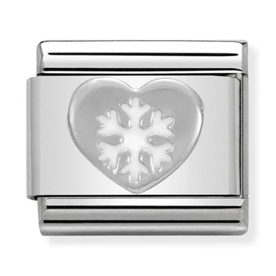 Nomination ezüst szív charm - 330204/02