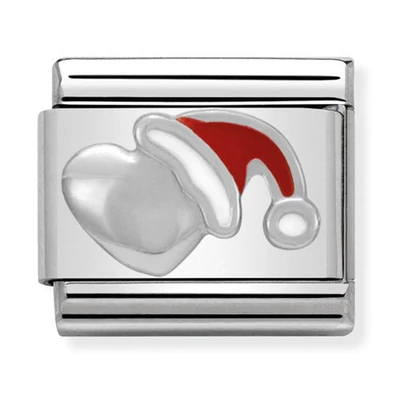 Nomination ezüst szív mikulás sapkával charm - 330204/05 Nomination ezüst szív mikulás sapkával charm - 330204/05