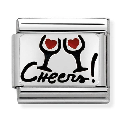 Nomination ezüst 'Cheers' charm - 330208/07