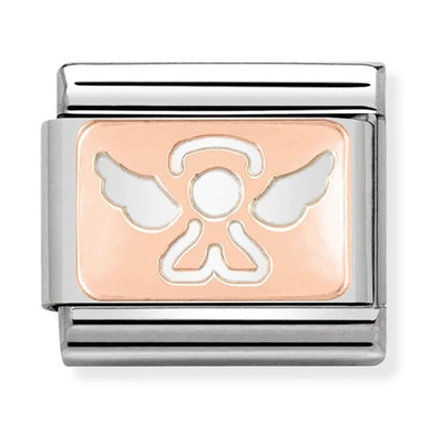 Nomination rozé arany angyal charm - 430101/14