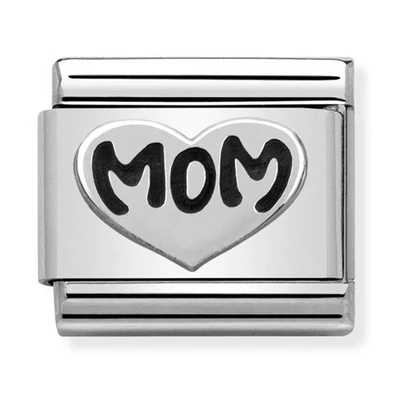 Nomination ezüst szív charm - 330101/10