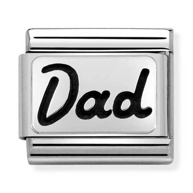 Nomination ezüst 'Dad' charm - 330102/33