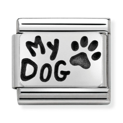 Nomination ezüst "My dog" charm - 330102/35