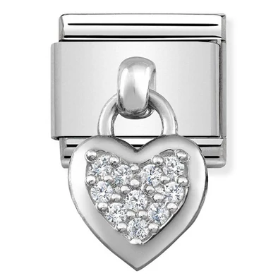 Nomination ezüst szív charm - 331800/01