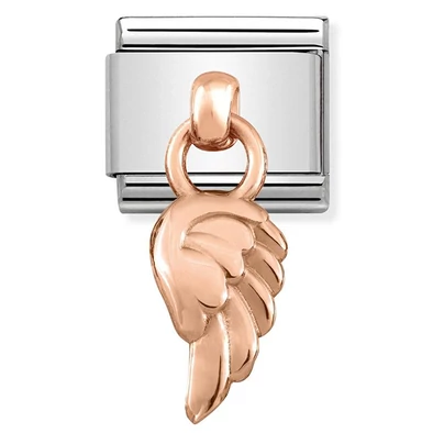 Nomination rozé arany szárny charm - 431800/06